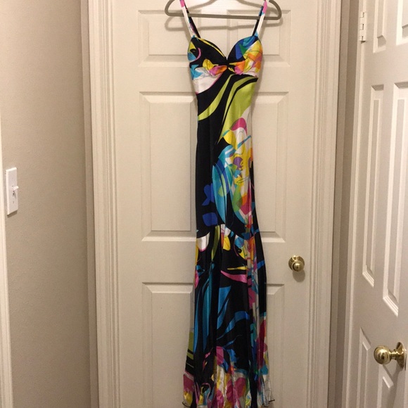 Cache Dresses & Skirts - Silk multi colored formal dress